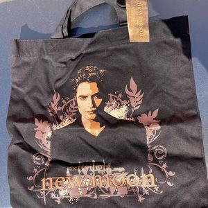 Twilight Saga New Moon Edward Black Tote Bag Purse